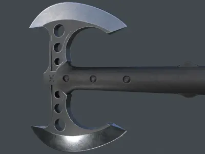 Tomahawk M48 Double Bladed Low-poly 3D model