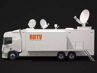 Generic Broadcast TV Truck 3D model
