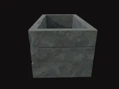 Medieval Slack Tub V02 Low-poly 3D model