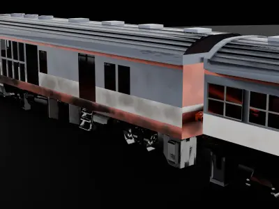 Old Train 3D model buy