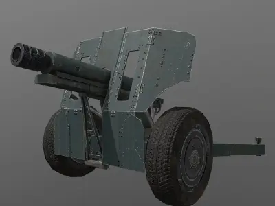 M48 Artillery Low-poly 3D model
