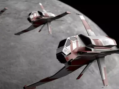 Space Fighter Low-poly 3D model buy