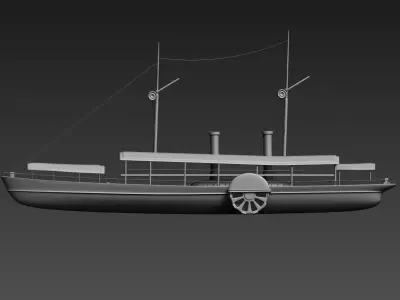 Antique Boat Model 3D print model