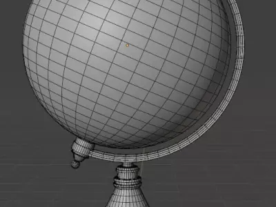 Vintage globe Low-poly 3D model