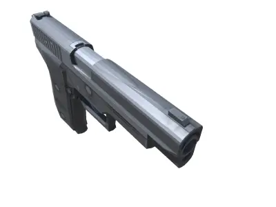 09-sigp 220-gun model 3d game ready model Low-poly 3D model Low-poly 3D model