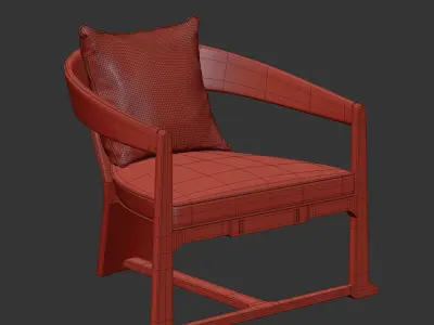 Antique Chair B - Unknown Manufacturer 3D model