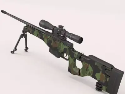 Sniperrifle camouflage rifle 3D model