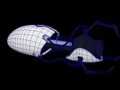 Portal gun Game ready 3D model