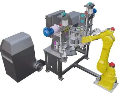 Welding machine inspection component rotor 3D model