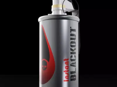 Tear gas canister Free low-poly 3D model