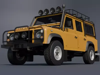 Game-Ready Land Rover Defender 110   I Generation - High Detail Low-poly 3D model