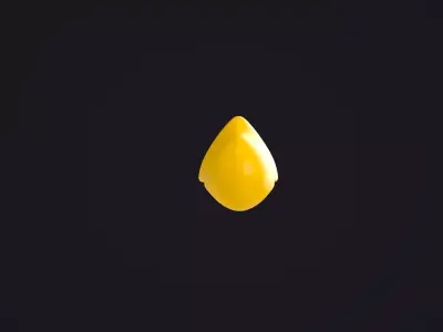 Yellow Dodo Beak 3D model
