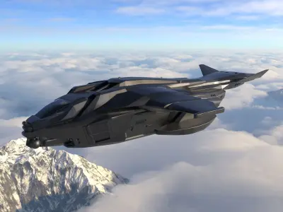 Sci Fi Spaceship 2 Low-poly 3D model