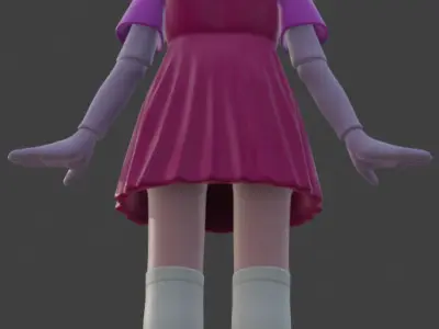 Squid Game Doll Jump Rope Version 3D model