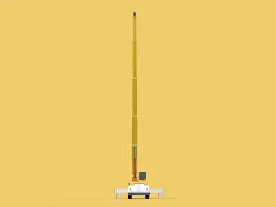 LIEBHERR LTM 1070 TELESCOPIC MOBILE CRANE EXTENDED BOOM TRUCK 3D model