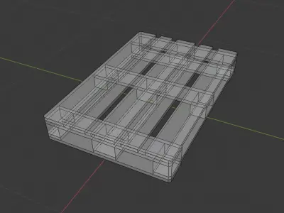 EUR EPAL Pallet Low-poly 3D model