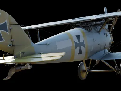 3D historical aircraft  Low-poly 3D model