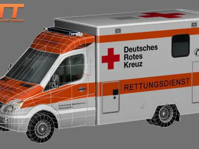 Mercedes-Benz Sprinter Medical Low-poly 3D model