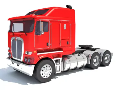 Generic Semi Truck 3D model shop