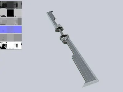 Twinblade Low-poly 3D model