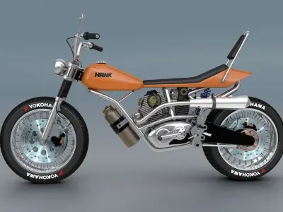 Chopper Hawk Concept Bike  3D model