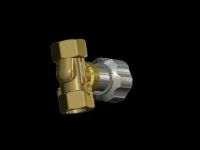 Water Tap Conceal Stop cock 1 in Escoo Flat  3D model