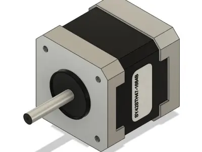 Stepper motor NEMA17 Free low-poly 3D model