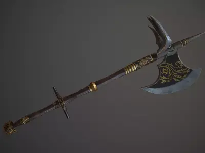 Axe Fantasy Game 3d model Low-poly 3D model Low-poly 3D model