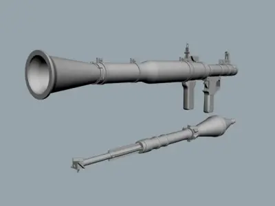 RPG Launcher plus Rocket 3D model