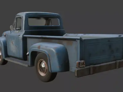 Old scratched truck 3d model 3D model