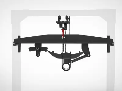 Crane Axles 3D model