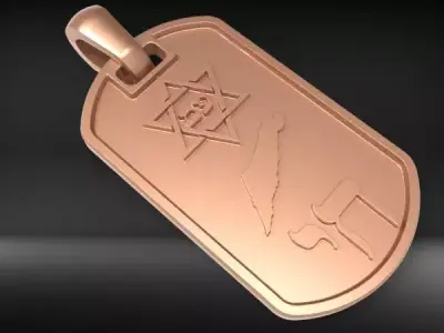 Map of Israel and Star of David Pendant with Am Yisrael Chai  3D print model