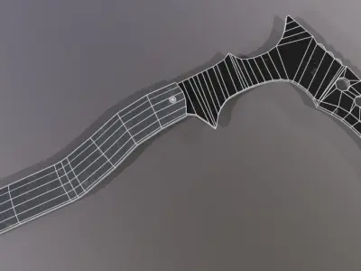 Modern Scythe Low-poly 3D model
