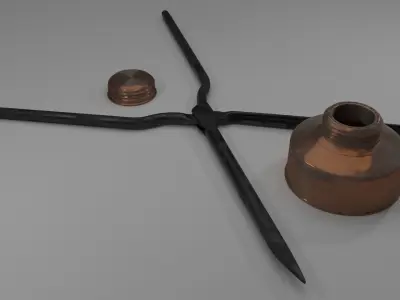 Old type curler 3D model