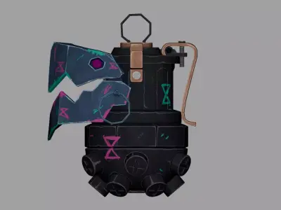 JINX CHOMPER GRENADE CGI or 3D Printed Low-poly 3D model