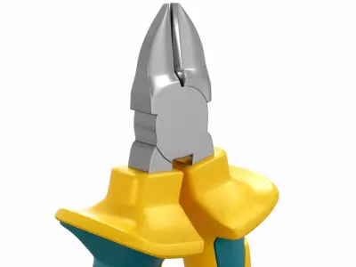 wire cutter plier 3D model