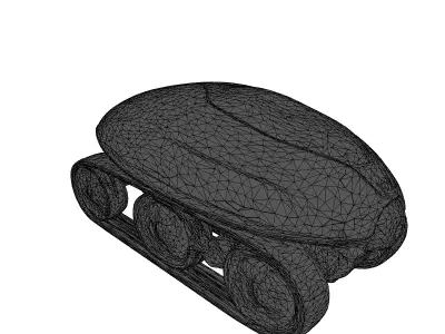 Futuristic Robotic Surveillance Rover 3D model