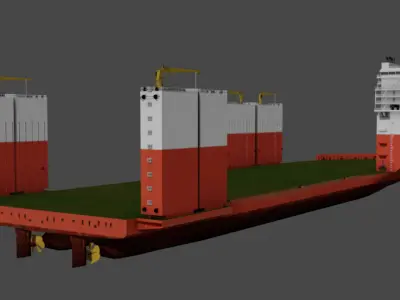 Semi Submersible Heavyload vessel 3D model