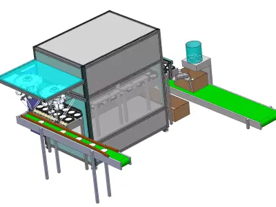 Laser marking and feeding machine 3D model