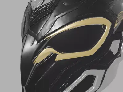 Sci Fi Black Panther Helmet 3D model