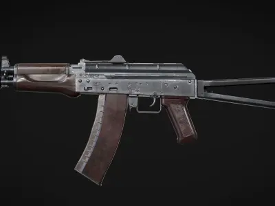 AK-74U AAA FPS Game Ready Weapon Asset Low-poly 3D model