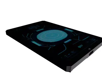 Futuristic SciFi Holographic Tablet 3D model
