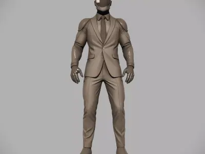 Cyberpunk Business Agent 3D Model 3D model