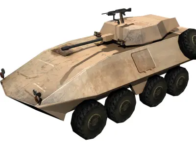 5 LAV 25 APC models for VR and Games Low-poly 3D model