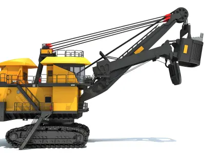 Electric Mining Rope Shovel 3D model