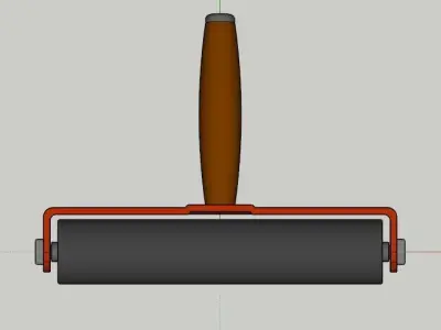 Brayer paint roller Free 3D model