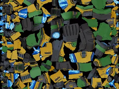 Futuristic Yellow Gun 3D model buy