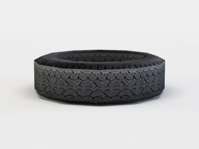 Tire Low-poly 3D model by DexsoftGames