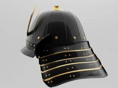 Samurai Helmet 3D model get