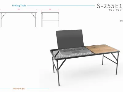 Industrial Folding Mini Coffee Table  3D model